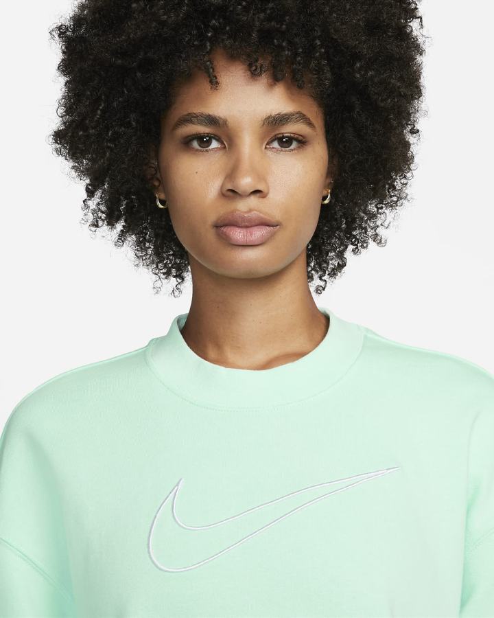 Sudaderas Nike Dri-FIT Get Fit Estampadas Crewneck Mujer Verde Menta Blancas | IKAHQ-2376