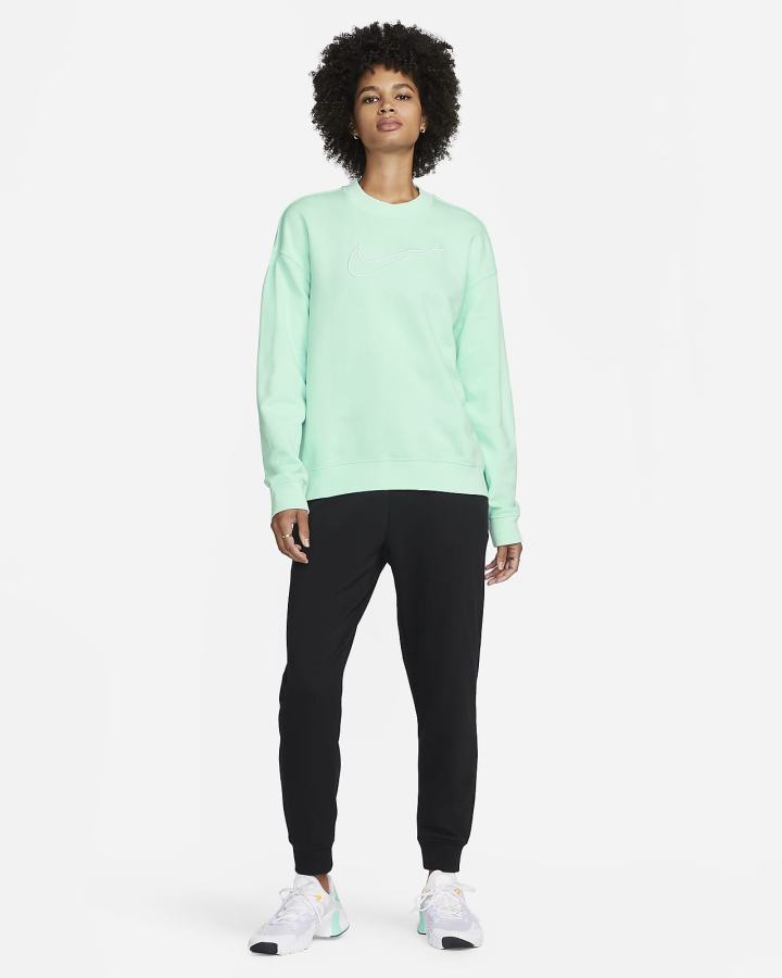 Sudaderas Nike Dri-FIT Get Fit Estampadas Crewneck Mujer Verde Menta Blancas | IKAHQ-2376