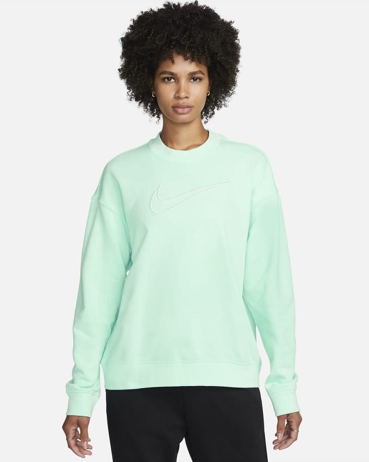 Sudaderas Nike Dri-FIT Get Fit Estampadas Crewneck Mujer Verde Menta Blancas | IKAHQ-2376