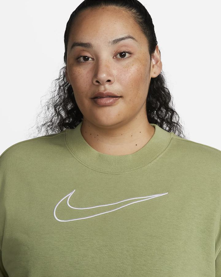 Sudaderas Nike Dri-FIT Get Fit Estampadas Crewneck Mujer Blancas | PZUFG-5904