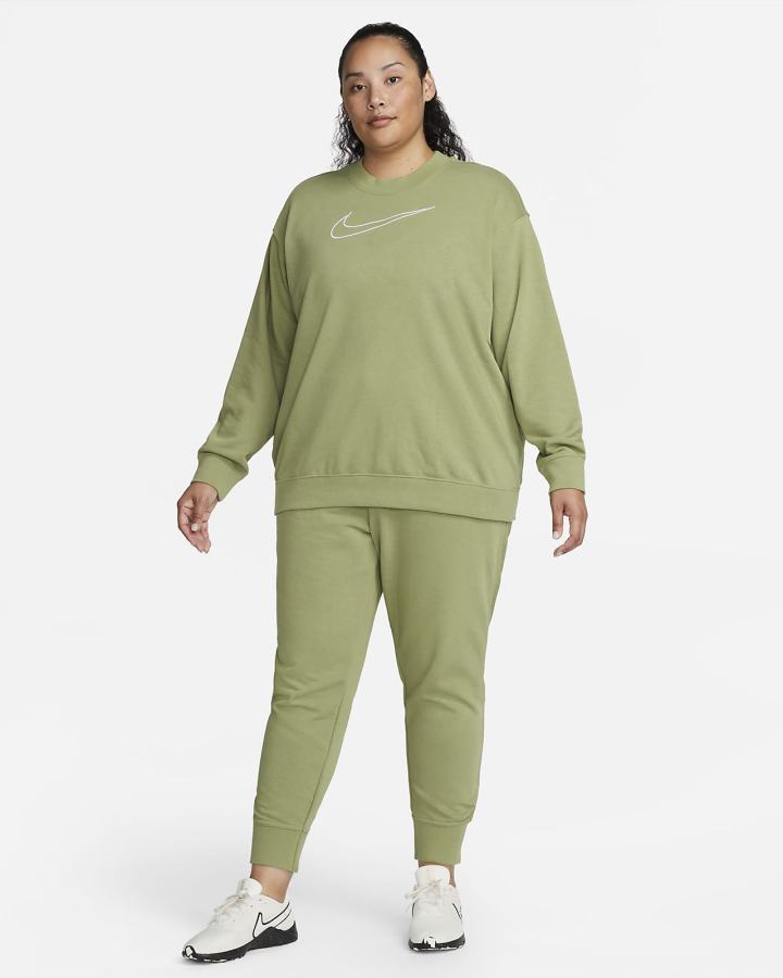 Sudaderas Nike Dri-FIT Get Fit Estampadas Crewneck Mujer Blancas | PZUFG-5904