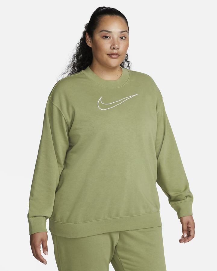 Sudaderas Nike Dri-FIT Get Fit Estampadas Crewneck Mujer Blancas | PZUFG-5904