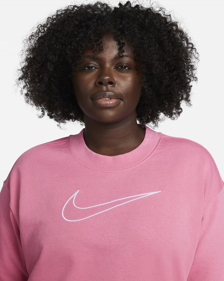 Sudaderas Nike Dri-FIT Get Fit Estampadas Crewneck Mujer Blancas | RGMEO-1247