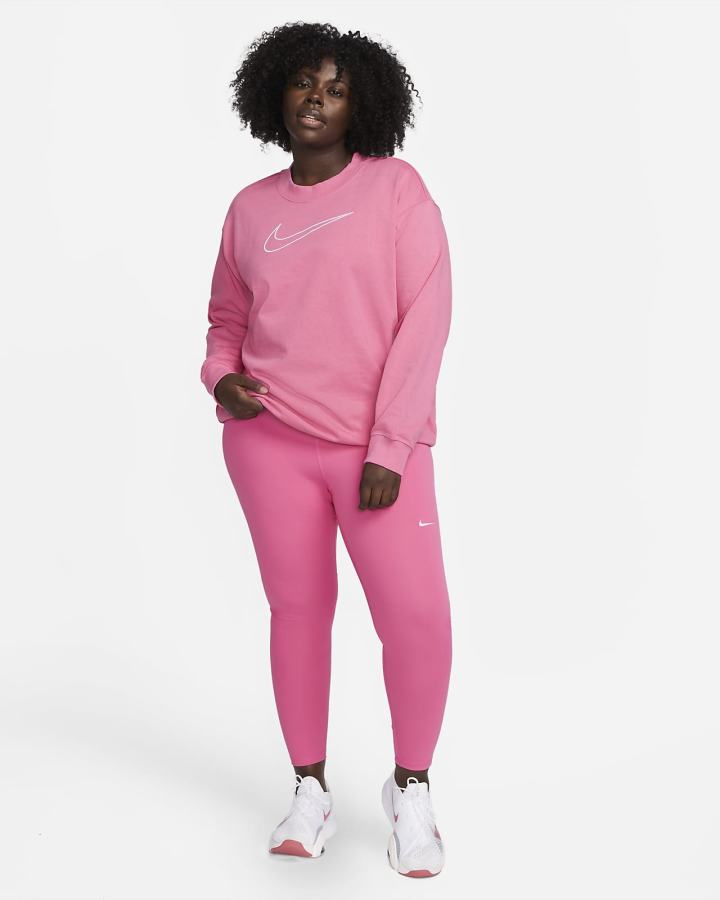 Sudaderas Nike Dri-FIT Get Fit Estampadas Crewneck Mujer Blancas | RGMEO-1247