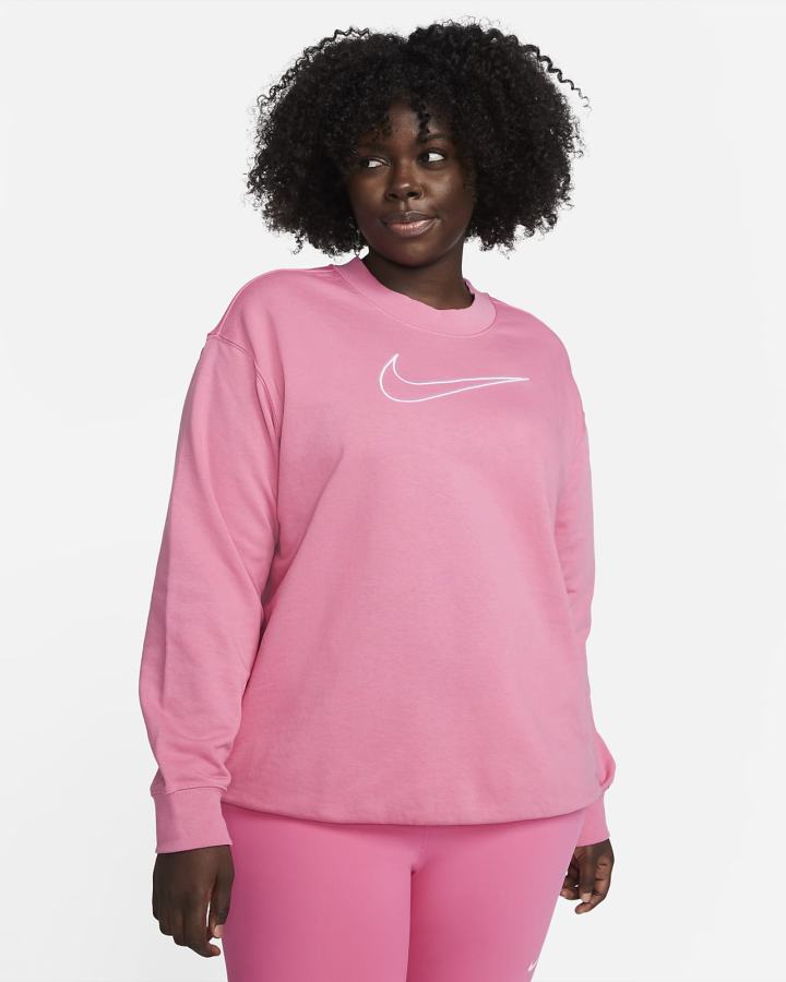 Sudaderas Nike Dri-FIT Get Fit Estampadas Crewneck Mujer Blancas | RGMEO-1247