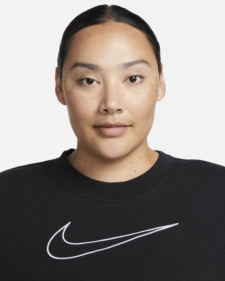 Sudaderas Nike Dri-FIT Get Fit Estampadas Crewneck Mujer Negras Blancas | TANYX-3795