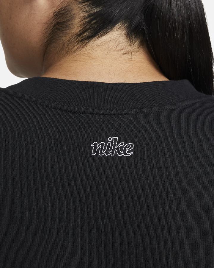 Sudaderas Nike Dri-FIT Get Fit Estampadas Crewneck Mujer Negras Blancas | TANYX-3795