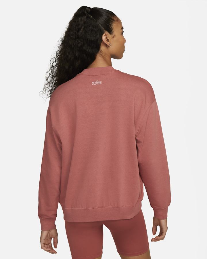 Sudaderas Nike Dri-FIT Get Fit Estampadas Crewneck Mujer Rojas Blancas | WEJVL-3279