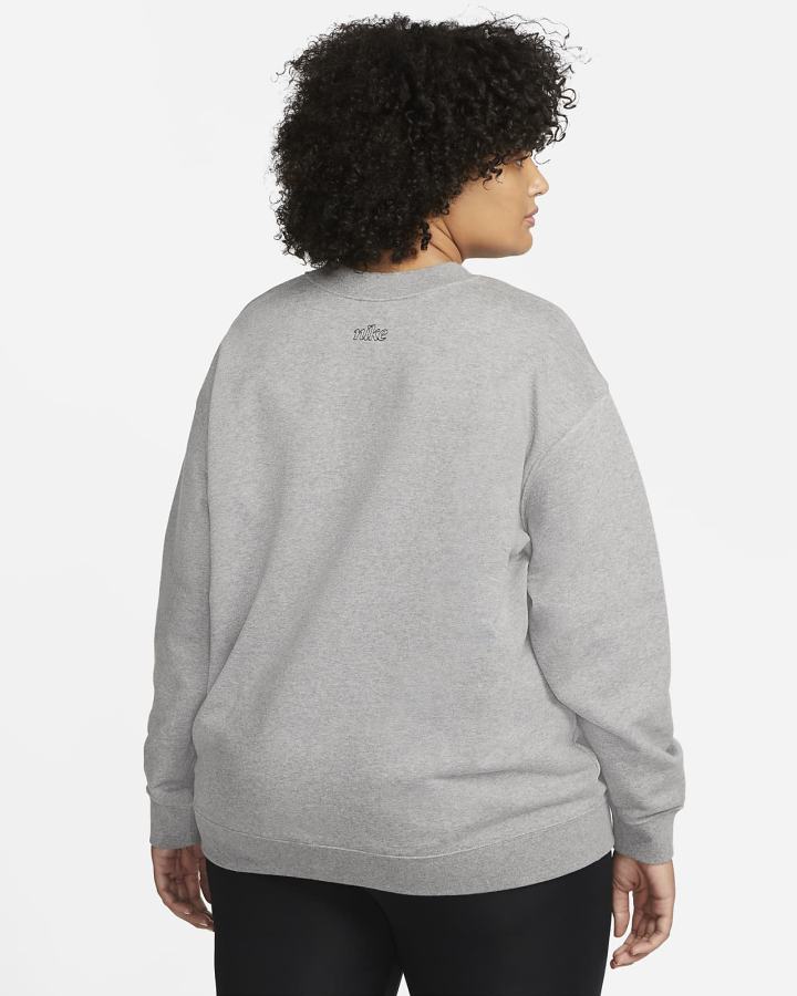 Sudaderas Nike Dri-FIT Get Fit Estampadas Crewneck Mujer Gris Oscuro Negras | WMZBE-7615