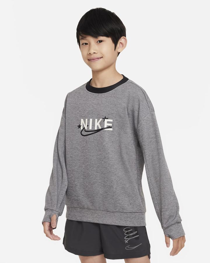 Sudaderas Nike Dri-FIT Performance Select Kids Crew-Neck Training Niño Negras | VKCUP-5329