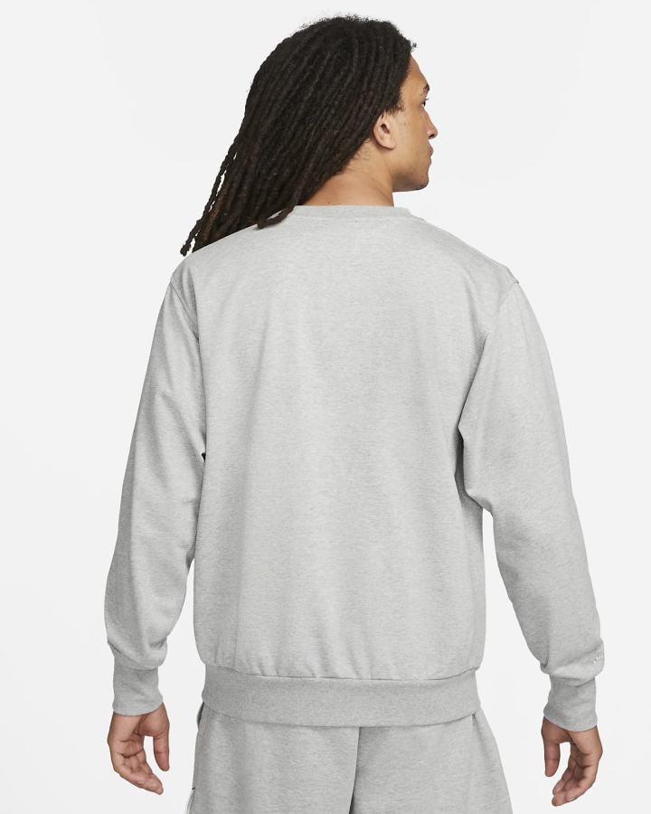 Sudaderas Nike Dri-FIT Standard Issue Basketball Crew Hombre Gris Oscuro Blancas | JGPKL-1735