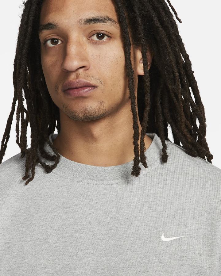 Sudaderas Nike Dri-FIT Standard Issue Basketball Crew Hombre Gris Oscuro Blancas | JGPKL-1735