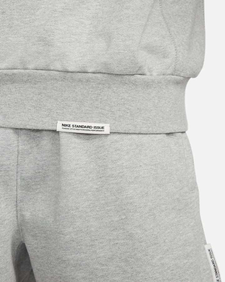 Sudaderas Nike Dri-FIT Standard Issue Basketball Crew Hombre Gris Oscuro Blancas | JGPKL-1735