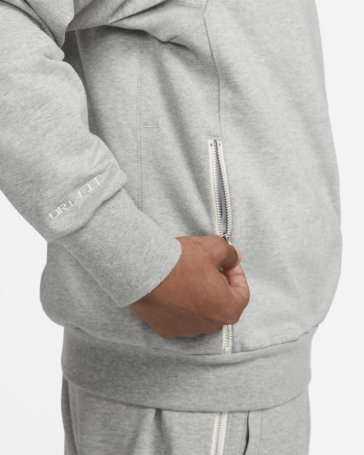 Sudaderas Nike Dri-FIT Standard Issue Basketball Crew Hombre Gris Oscuro Blancas | JGPKL-1735
