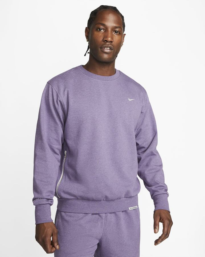 Sudaderas Nike Dri-FIT Standard Issue Basketball Crew Hombre Moradas Blancas | MYSZE-5182