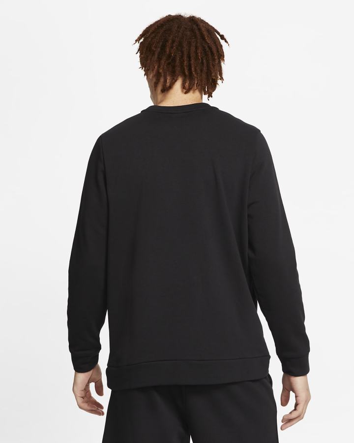 Sudaderas Nike Dri-FIT Training Crew Hombre Negras Blancas | BEMJY-1345