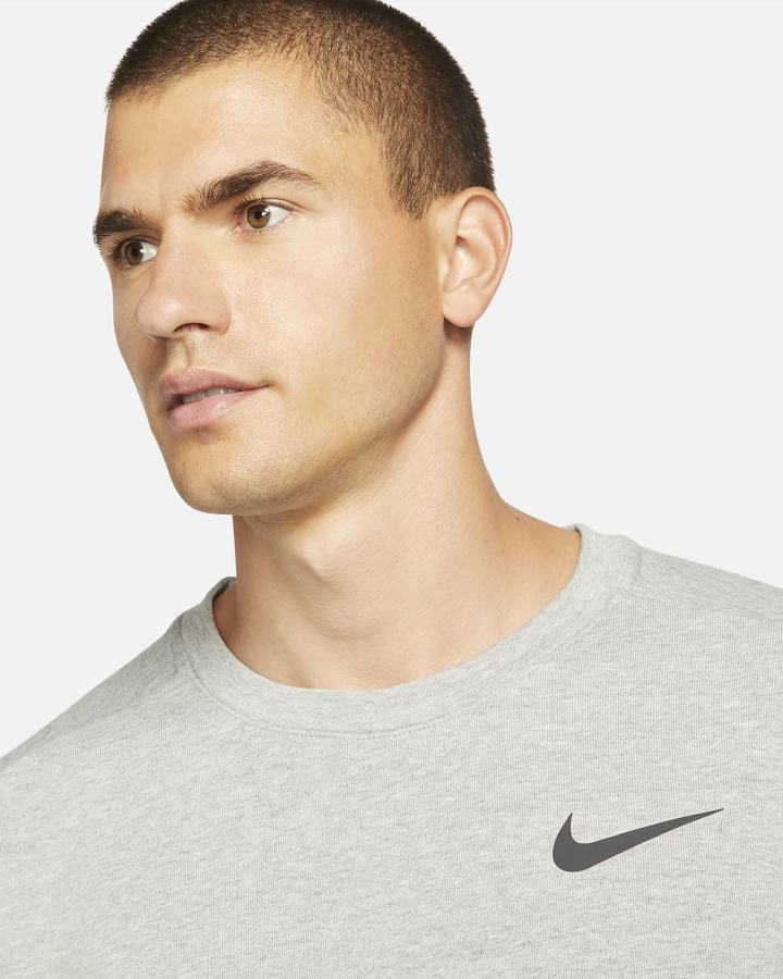 Sudaderas Nike Dri-FIT Training Crew Hombre Gris Oscuro Negras | HINAU-0847