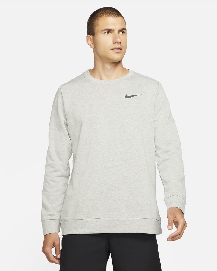 Sudaderas Nike Dri-FIT Training Crew Hombre Gris Oscuro Negras | HINAU-0847