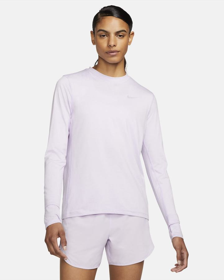 Sudaderas Nike Element Running Crew (Plus Size) Mujer Moradas | BCQLK-2805