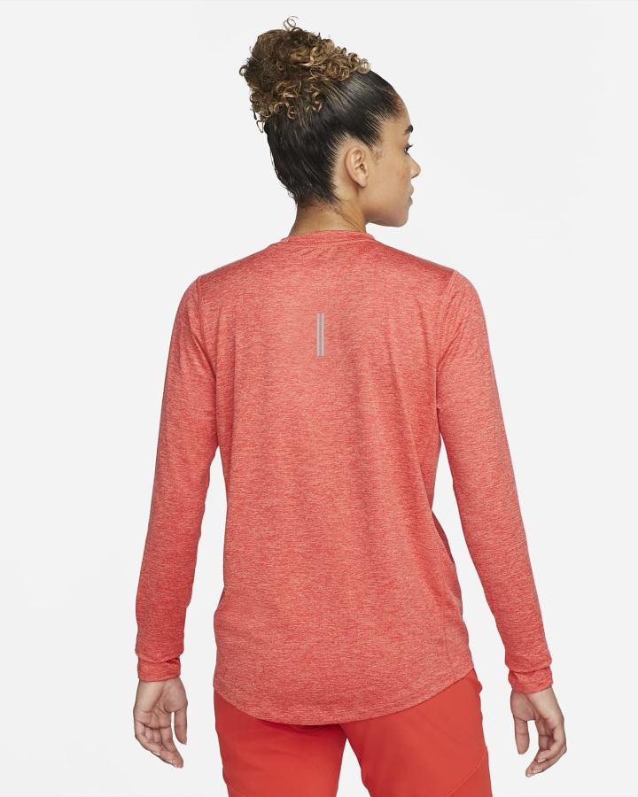 Sudaderas Nike Element Running Crew (Plus Size) Mujer Rojas Claro | ELXHJ-2165