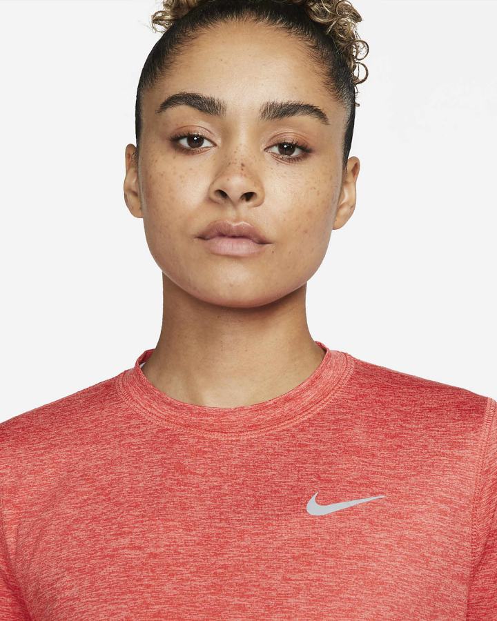 Sudaderas Nike Element Running Crew (Plus Size) Mujer Rojas Claro | ELXHJ-2165