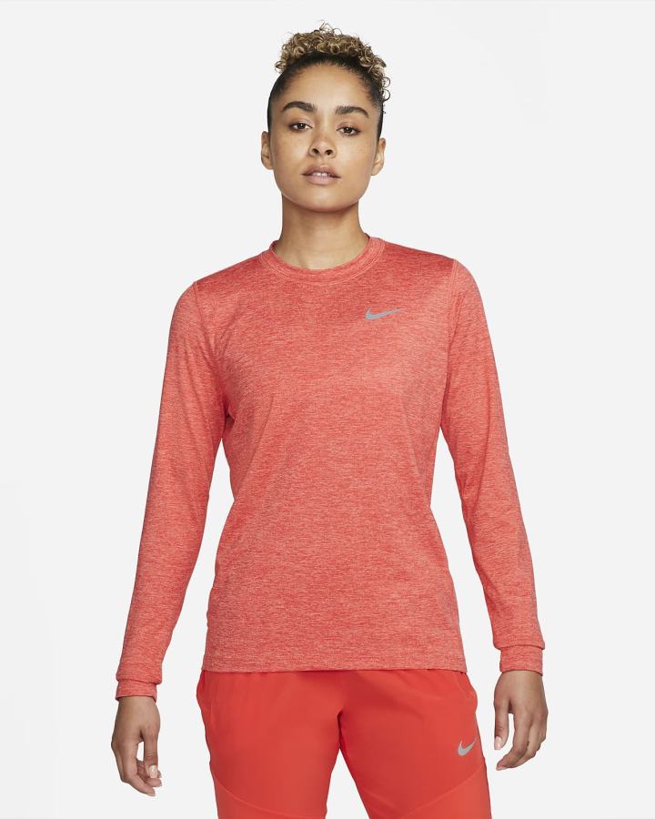 Sudaderas Nike Element Running Crew (Plus Size) Mujer Rojas Claro | ELXHJ-2165