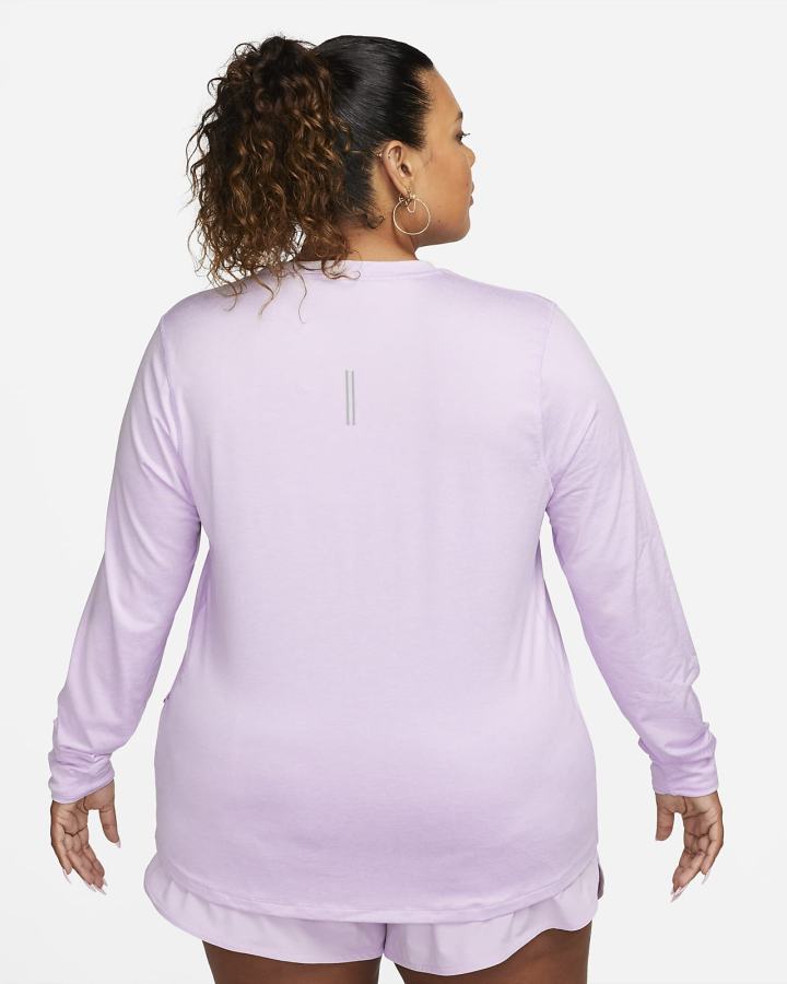 Sudaderas Nike Element Running Crew (Plus Size) Mujer Moradas | FELNQ-6814