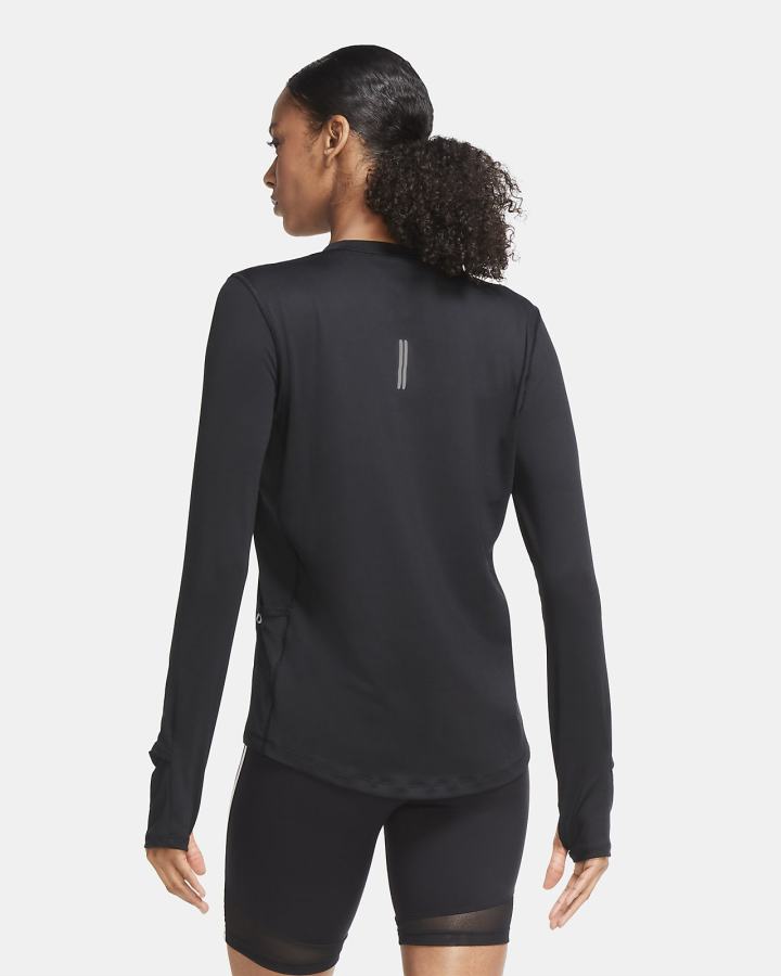 Sudaderas Nike Element Running Crew (Plus Size) Mujer Negras | PAJQN-8529