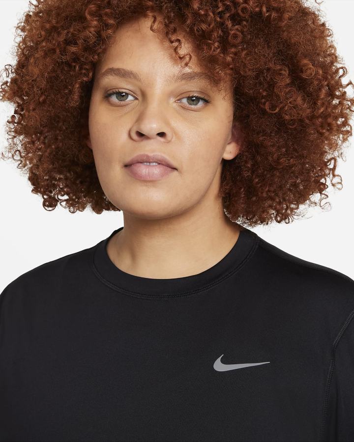 Sudaderas Nike Element Running Crew (Plus Size) Mujer Negras | WVCNS-6217