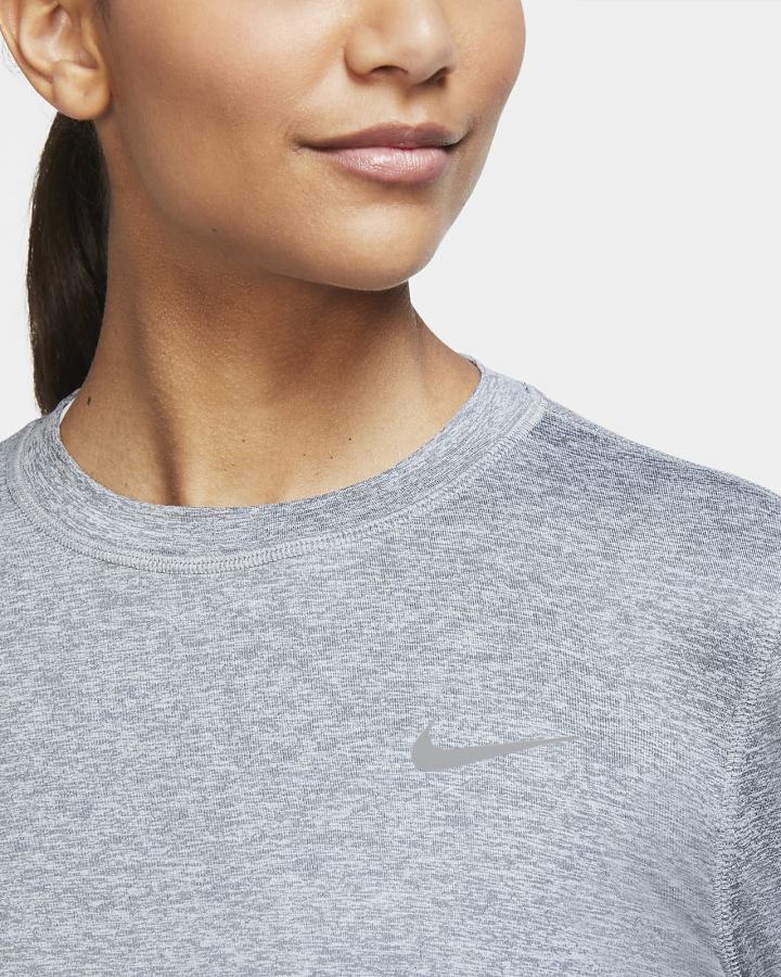 Sudaderas Nike Element Running Crew (Plus Size) Mujer Gris Gris Claro | XFDNQ-4573
