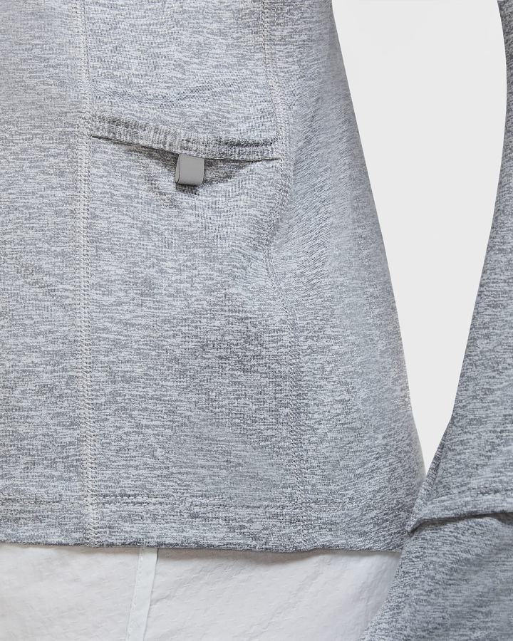 Sudaderas Nike Element Running Crew (Plus Size) Mujer Gris Gris Claro | XFDNQ-4573