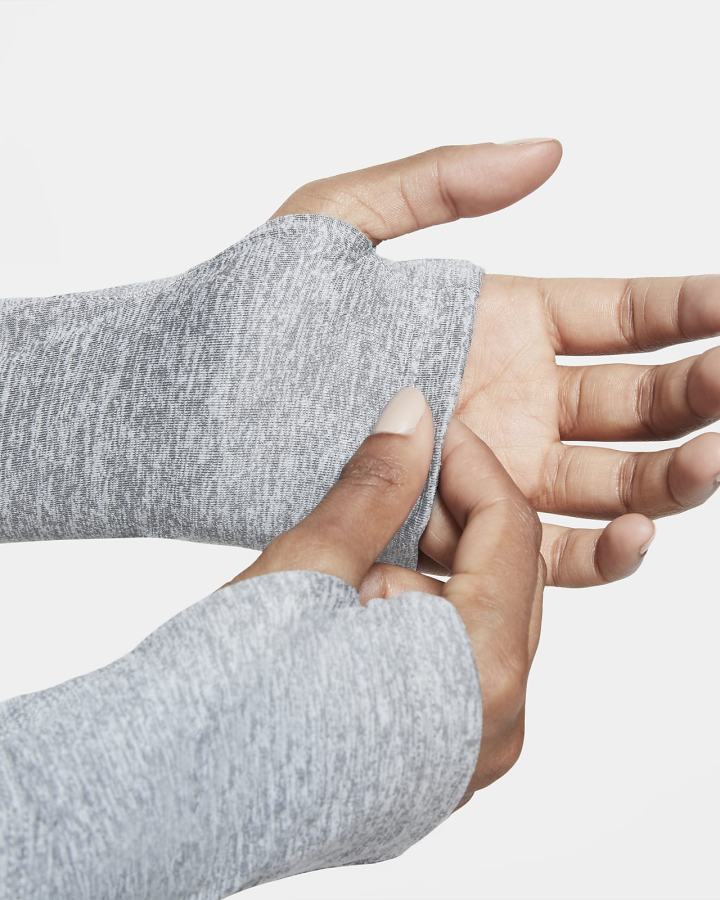 Sudaderas Nike Element Running Crew (Plus Size) Mujer Gris Gris Claro | XFDNQ-4573