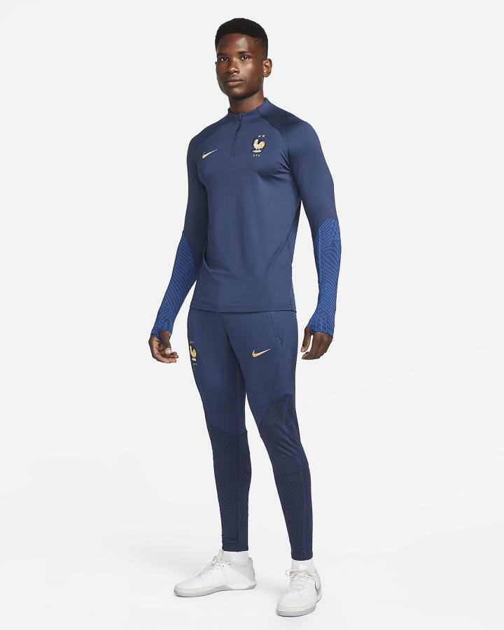 Sudaderas Nike FFF Strike Dri-FIT Knit Soccer Drill Top Hombre Azul Marino Azul Real Metal Doradas | RTMVA-5283