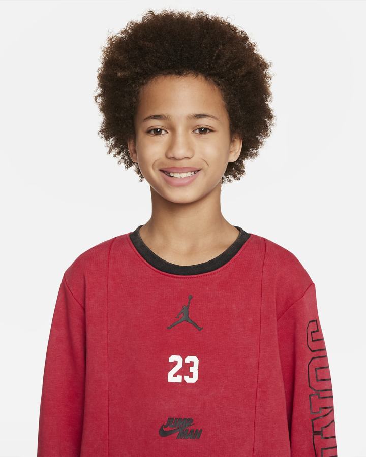Sudaderas Nike Jordan Jumpman Kids Crew Niño Rojas | CNWLH-1903