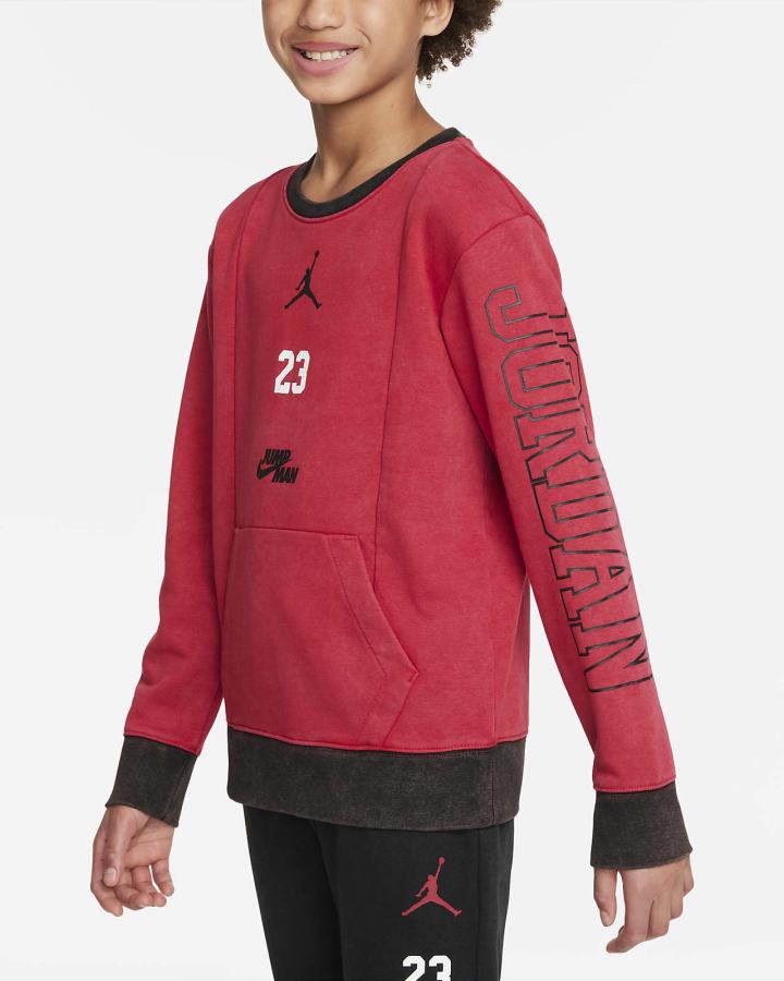 Sudaderas Nike Jordan Jumpman Kids Crew Niño Rojas | CNWLH-1903