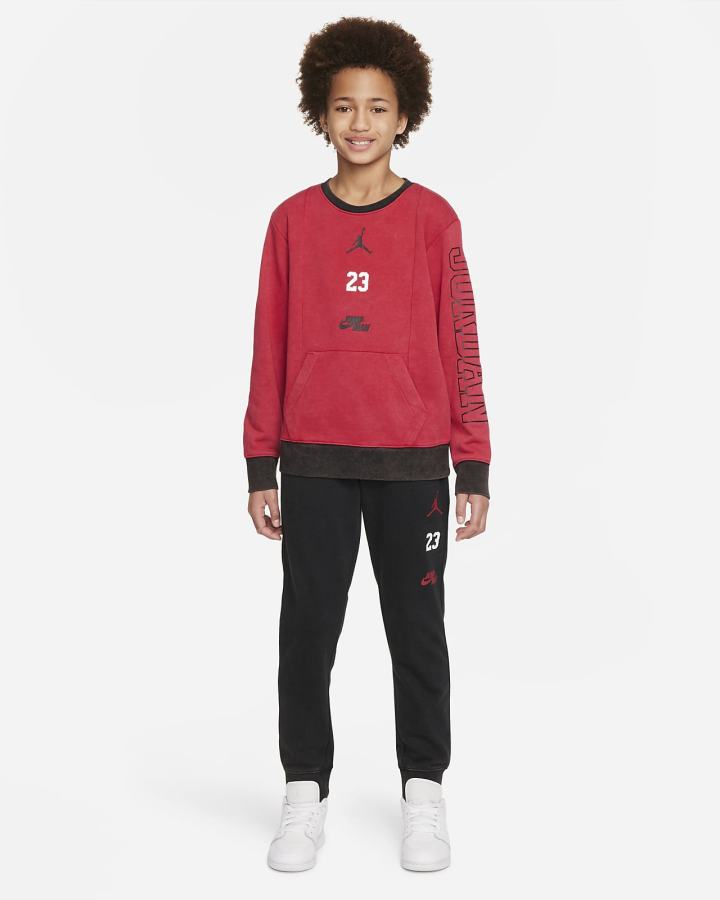Sudaderas Nike Jordan Jumpman Kids Crew Niño Rojas | CNWLH-1903