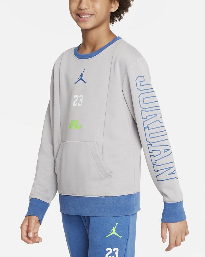 Sudaderas Nike Jordan Jumpman Kids Crew Niño Gris Claro | XLREZ-3049
