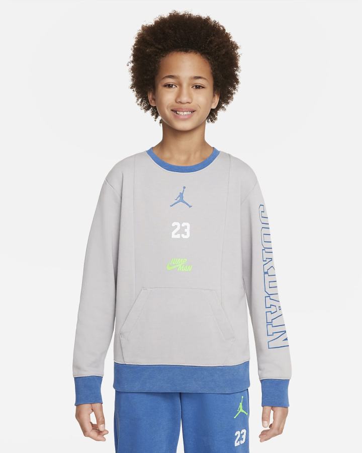Sudaderas Nike Jordan Jumpman Kids Crew Niño Gris Claro | XLREZ-3049