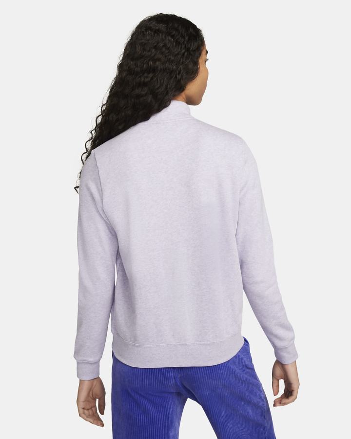 Sudaderas Nike Sportswear Club Fleece 1/2-Zip Mujer Blancas | BGQPV-5408