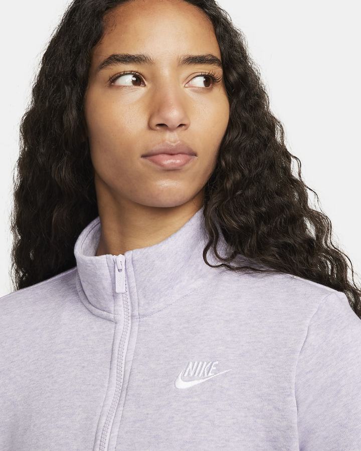 Sudaderas Nike Sportswear Club Fleece 1/2-Zip Mujer Blancas | BGQPV-5408