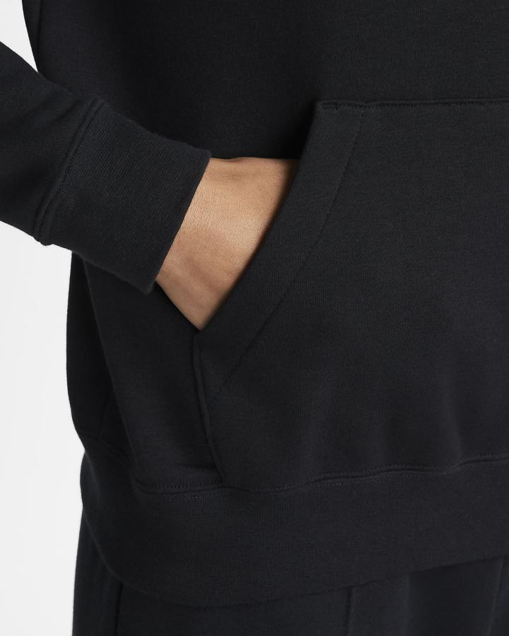 Sudaderas Nike Sportswear Club Fleece 1/2-Zip Mujer Negras Blancas | HPNYU-3186