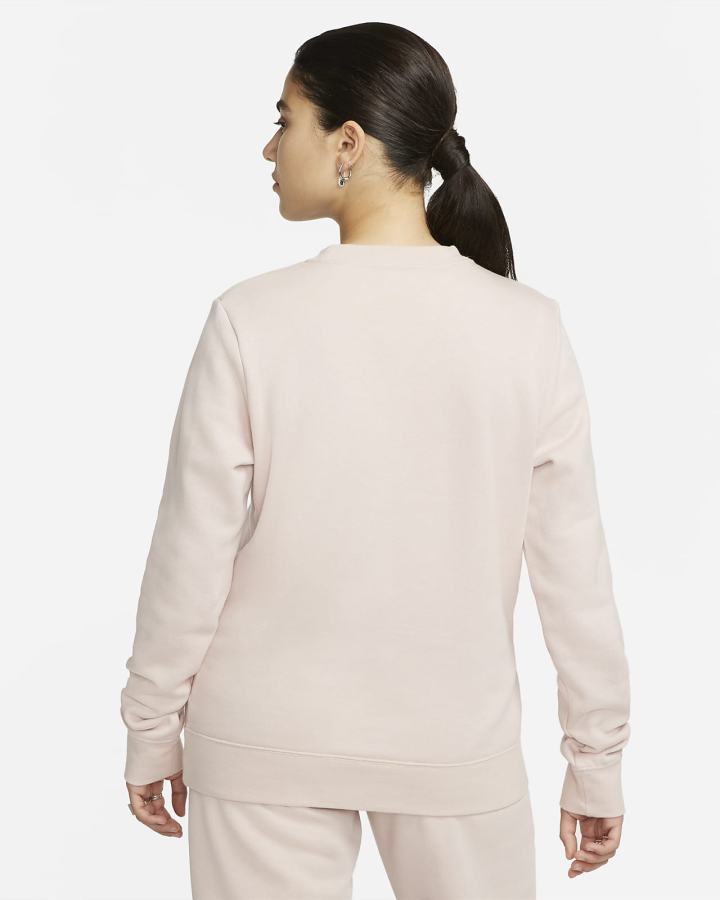 Sudaderas Nike Sportswear Club Fleece Crew-Neck Mujer Rosas Blancas | AGLFC-7596