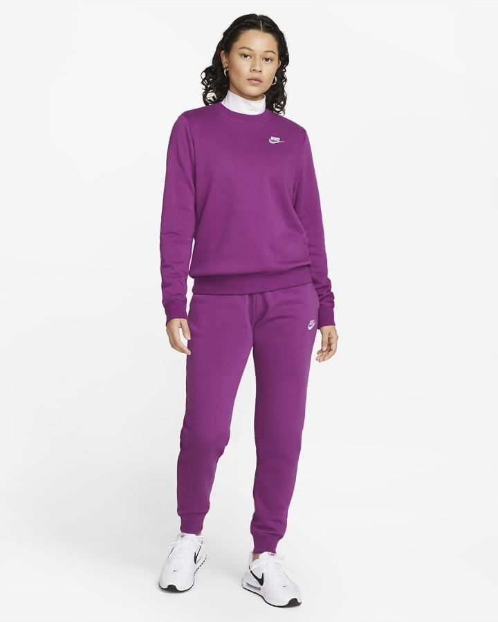 Sudaderas Nike Sportswear Club Fleece Crew-Neck Mujer Blancas | CGPIX-9345