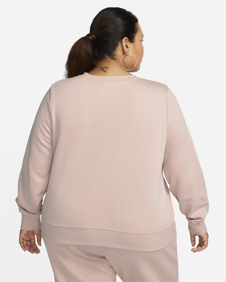 Sudaderas Nike Sportswear Club Fleece Crew-Neck Mujer Rosas Blancas | GYVBT-6425