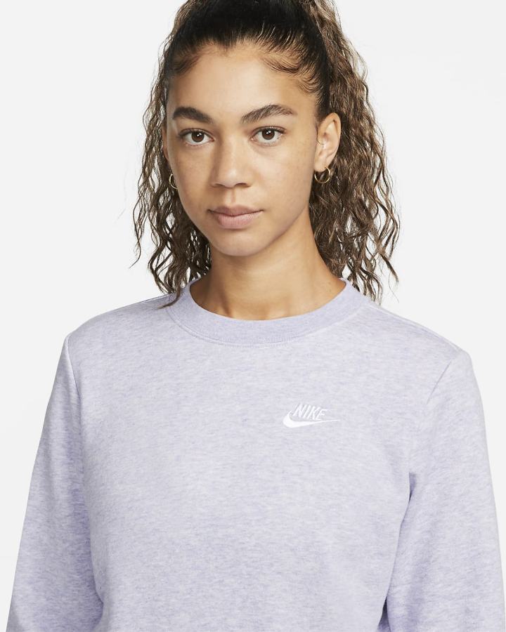 Sudaderas Nike Sportswear Club Fleece Crew-Neck Mujer Blancas | LSWRY-4293