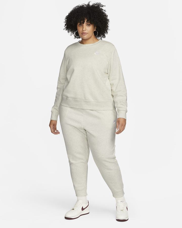 Sudaderas Nike Sportswear Club Fleece Crew-Neck Mujer Beige Blancas | LWFPA-1396