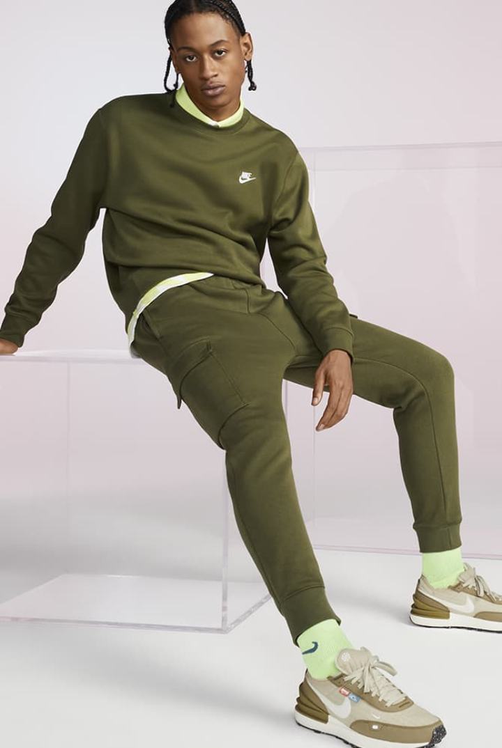 Sudaderas Nike Sportswear Club Fleece Crew Hombre Moradas Blancas | MOLQV-6478
