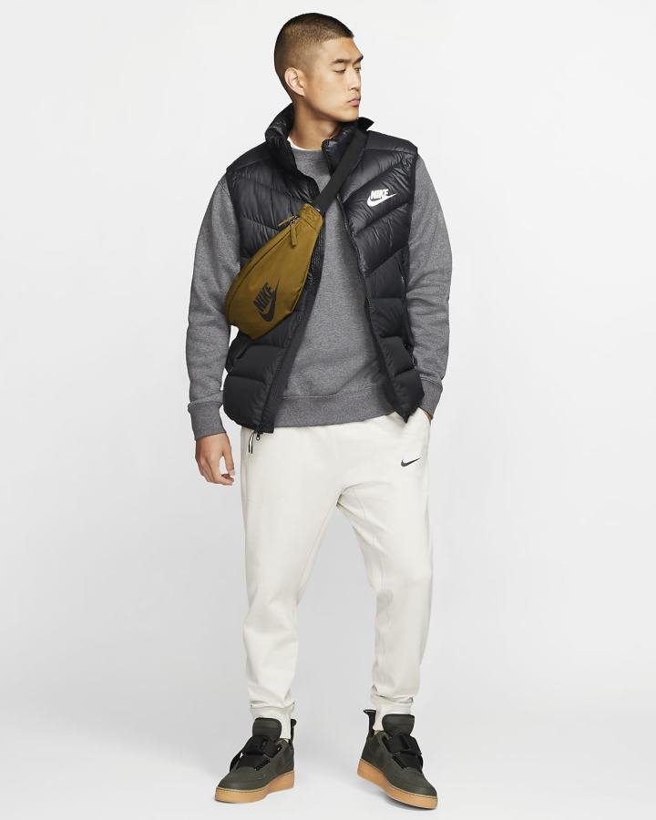 Sudaderas Nike Sportswear Club Fleece Crew Hombre Gris Blancas | RLZIY-3602