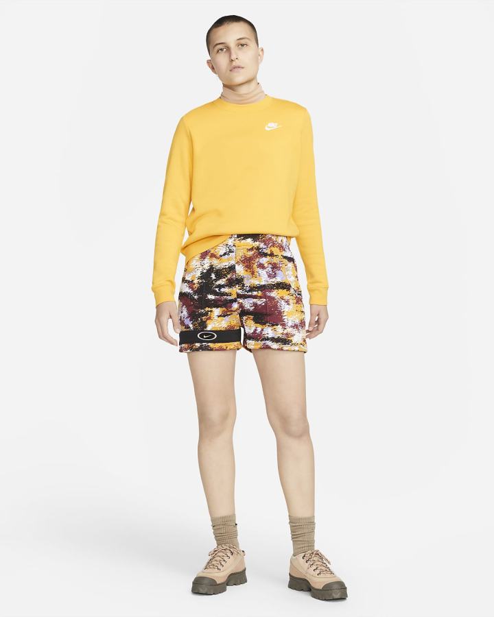 Sudaderas Nike Sportswear Club Fleece Crew-Neck Mujer Amarillo Blancas | SYRXG-2935