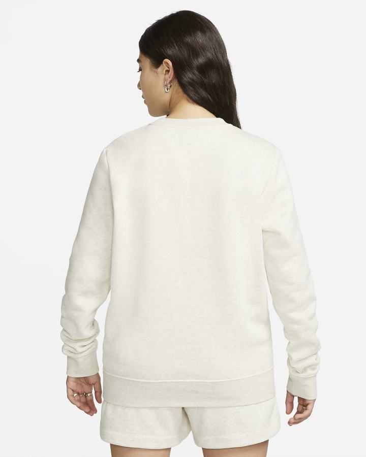 Sudaderas Nike Sportswear Club Fleece Crew-Neck Mujer Beige Blancas | XFJTS-1468